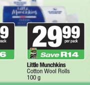 Little Munchkins Cotton Wool Rolls-100g