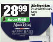 Little Munchkins Disposable Nappy Bags-50s