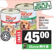 Spar Wood Wet Dog Food Assorted-For 2 x 820g