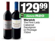Warwick The First Lady Cabernet Sauvignon Or Pinotage-750ml