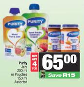 Purity Jars 200ml Or Pouches 150ml-For 4