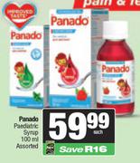 Panado Paediatric Syrup Assorted-100ml