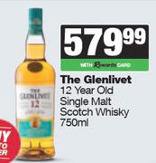 The Glenlivet 12 Year Old Single Malt Scotch Whisky-750ml