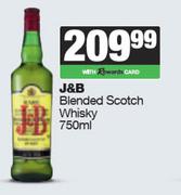 J&B Blended Scotch Whisky-750ml