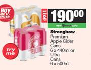 Strongbow Premium Apple Cider Cans 6 x 440ml Or Ultra Cans 6 x 500ml-For 2