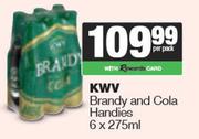 KWV Brandy & Cola Handies-6 x 275ml