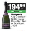 Pongracz Cap Classique Noble Nectar Demi Sec,Brut Or Brut Rose-750ml