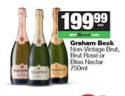 Graham Beck Non vintage Brut,Brut Rose Or Bliss Nectar-750ml