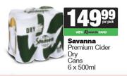 Savanna Premium Cider Dry Cans-6 x 500ml