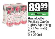 Annabelle Petillant Cuvee Lightly Sparkling Cans-6 x 250ml