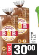 BB Brown Sliced Bread-For 2 x 700g