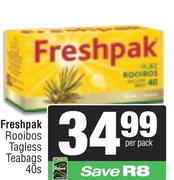 Freshpak Rooibos Tagless Teabags-40s Per Pack