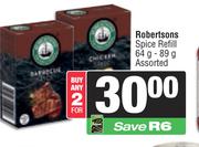 Robertsons Spice Refill Assorted-For Any 2 x 64g/89g