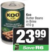 Koo Butter Beans In Brine-410g
