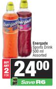 Energade Sports Drink Assorted-For Any 2 x 500ml
