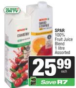 Spar 100% Fruit Juice Blend Assorted-1Ltr Each