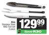 Alva Stainless Steel BBQ Tool Set (3 Piece)-Per Set