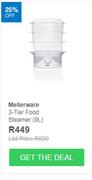 Mellerware 3 Tier Food Steamer (9Ltr)
