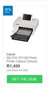 Canon Selphy Photo Printer CP1300 (Various Colours)