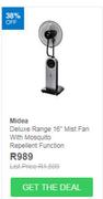 Midea Deluxe Range 16" Mist Fan With Mosquito Repellent Function