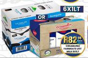 Creamline/Farmgate UHT Milk-6 x 1L