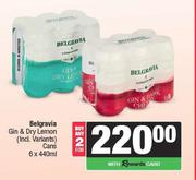 Belgravia Gin & Dry Lemon Cans-For 2 x 6 x 440ml