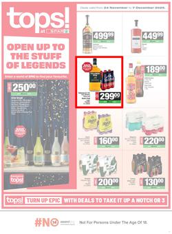 TOPS at SPAR Namibia : Open Up To The Stuff Of Legends (24 November - 07 December 2025), page 1