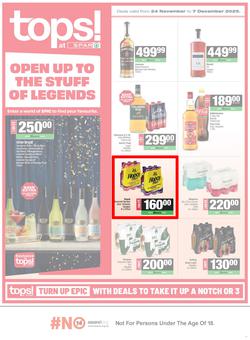 TOPS at SPAR Namibia : Open Up To The Stuff Of Legends (24 November - 07 December 2025), page 1
