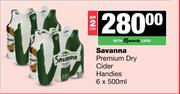 Savanna Premium Dry Cider Handies-For 2 x 6 x 500ml