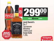 Jack Daniel's No.7 Tennessee Whisky 750ml & Coca Cola 1.25L-Both For