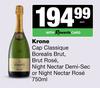 Krone Cap Classique Borealis Brut,Rose,Night Nectar Demi Sec Or Night Nectar Rose-750ml Each