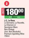 J.C.Le Roux Le Domaine,La Flurette,La Chanson Or Sauv Blanc Non Vintage Sparkling Wine-2x750ml
