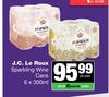 J.C.Le Roux Sparkling Wine Cans-6 x 300ml Per Pack 