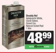 Drostdy Hof Adelpracht White,Claret Select,Grand Cru,Natural Sweet Red-1L