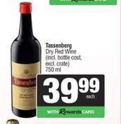 Tassenberg Dry Red Wine-750ml