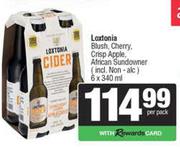 Loxtonia Blush,Cherry,Crisp Apple African Sundowner-6 x 340ml Per Pack