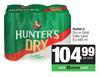 Hunter's Dry Or Gold Cider Cans-6 x 440ml Per Pack