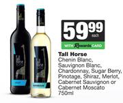 Tall Horse Chenin Blanc,Sauv Blanc,Chardonnay,Sugar Berry,Pinotage,Shiraz,Merlot,Cab Sauv-750ml 