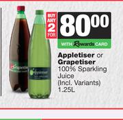 Appletiser Or Grapetiser 100% Sparkling Juice-For 2 x 1.25L