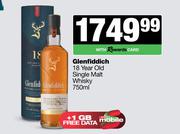 Glenfiddich 18 Year Old Single Malt Whisky-750ml
