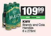 KWV Brandy & Cola Handies-6 x 275ml