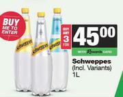 Schweppes-For 3 x 1L