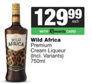 Wild Africa Premium Cream Liqueur-750ml Each