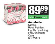 Annabelle Cuvee Rose Petillant Lightly Sparkling Cans-6 x 250ml Per Pack