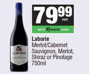 Laborie Merlot/Cabernet Sauvignon,Merlot,Shiraz Or Pinotage-750ml Each