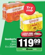 Gordon's Bos Cans-6 x 300ml