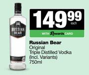 Russian Bear Original Triple Distilled Vodka-750ml