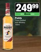 Paddy Triple Distilled Irish Whisky-750ml