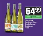 Olive Brook Sauvignon Blanc,Chenin Blanc Or Chardonnay-750ml Each
