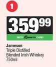 Jameson Triple Distilled Blended Irish Whisky-750ml
